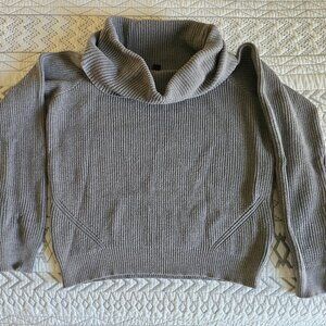Windsor Gray Ribbed Long Sleeve Oversized Cowl Sweater Size Sm EUC